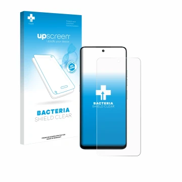 Face avant d’un emballage produit avec le logo de la marque upscreen. À côté, l’appareil Umidigi Note 100 5G est représenté av