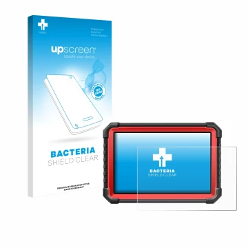 Face avant d’un emballage produit avec le logo de la marque upscreen. À côté, l’appareil Launch X-431 PRO3S+ V5.0 est représen