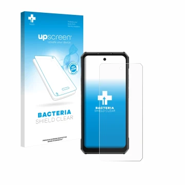 Face avant d’un emballage produit avec le logo de la marque upscreen. À côté, l’appareil Ulefone Armor 30 Pro est représenté a