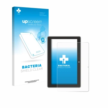 Face avant d’un emballage produit avec le logo de la marque upscreen. À côté, l’appareil Lenovo Tab TB311 XU est représenté av