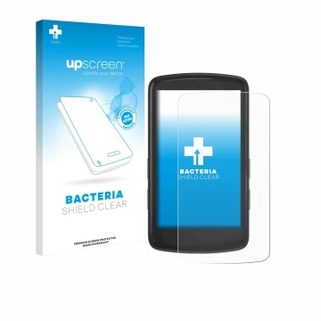 Face avant d’un emballage produit avec le logo de la marque upscreen. À côté, l’appareil Bryton Rider S810 est représenté avec