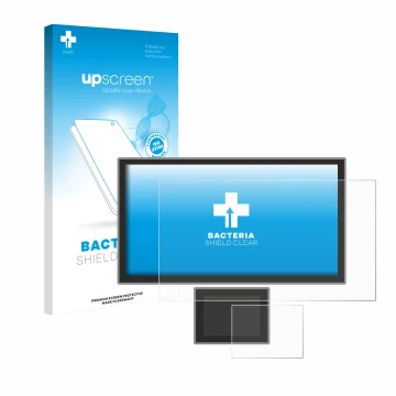 Face avant d’un emballage produit avec le logo de la marque upscreen. À côté, l’appareil Icom IC-7760 est représenté avec la p