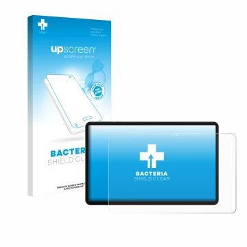 Face avant d’un emballage produit avec le logo de la marque upscreen. À côté, l’appareil Honor Pad X9a est représenté avec la 