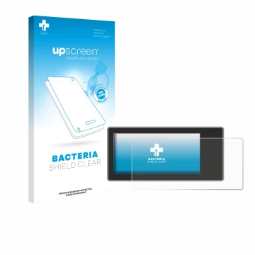 Face avant d’un emballage produit avec le logo de la marque upscreen. À côté, l’appareil Acta Berg Radio est représenté avec l