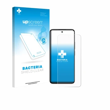 Face avant d’un emballage produit avec le logo de la marque upscreen. À côté, l’appareil TCL SE NxtPaper 5G est représenté ave