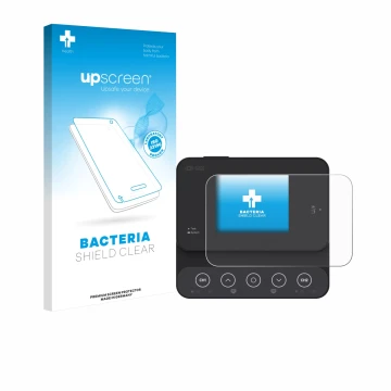 Face avant d’un emballage produit avec le logo de la marque upscreen. À côté, l’appareil ISDT K2Zip est représenté avec la pro