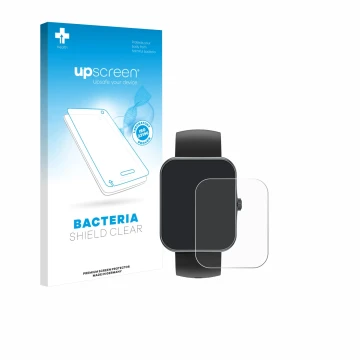 Face avant d’un emballage produit avec le logo de la marque upscreen. À côté, l’appareil Alutoria S80K 1.83