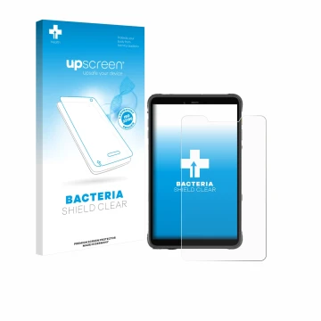 Face avant d’un emballage produit avec le logo de la marque upscreen. À côté, l’appareil Ulefone Armor Pad Pro est représenté 