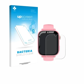Face avant d’un emballage produit avec le logo de la marque upscreen. À côté, l’appareil CATGIFF A22 est représenté avec la pr
