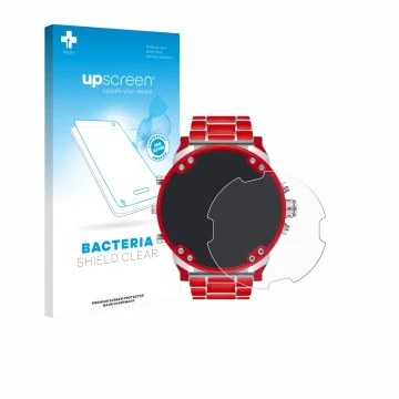 Face avant d’un emballage produit avec le logo de la marque upscreen. À côté, l’appareil Diesel DZ7480 Mr. Daddy 2.0 est repré