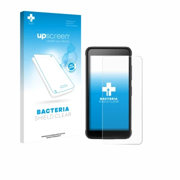 Face avant d’un emballage produit avec le logo de la marque upscreen. À côté, l’appareil SkyCaddie Pro 4X est représenté avec 