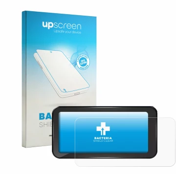 Face avant d’un emballage produit avec le logo de la marque upscreen. À côté, l’appareil Aoocci C6 Pro 6.25