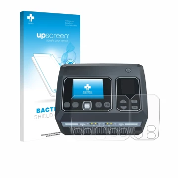 Face avant d’un emballage produit avec le logo de la marque upscreen. À côté, l’appareil SkyRc D750 Mix est représenté avec la