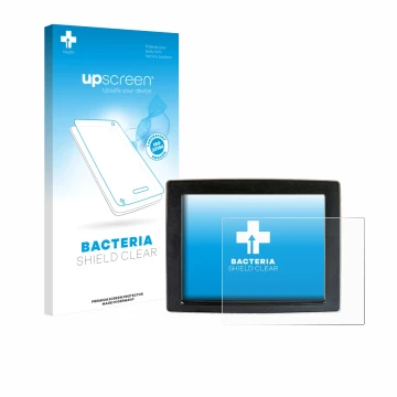 Face avant d’un emballage produit avec le logo de la marque upscreen. À côté, l’appareil John Deere GreenStar est représenté a