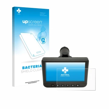 Face avant d’un emballage produit avec le logo de la marque upscreen. À côté, l’appareil dnt DigiTele PRO est représenté avec 