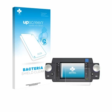 Face avant d’un emballage produit avec le logo de la marque upscreen. À côté, l’appareil ESU Ecos 50220 est représenté avec la