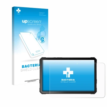 Face avant d’un emballage produit avec le logo de la marque upscreen. À côté, l’appareil Fossibot DT3 5G est représenté avec l