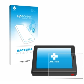 Face avant d’un emballage produit avec le logo de la marque upscreen. À côté, l’appareil XC Tracer Maxx III est représenté ave