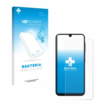 Face avant d’un emballage produit avec le logo de la marque upscreen. À côté, l’appareil Samsung Galaxy A17 5G est représenté 