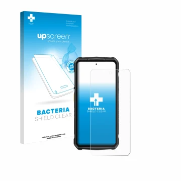 Face avant d’un emballage produit avec le logo de la marque upscreen. À côté, l’appareil Ulefone Armor 29 Ultra est représenté