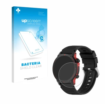 Face avant d’un emballage produit avec le logo de la marque upscreen. À côté, l’appareil Popglory S136 est représenté avec la 