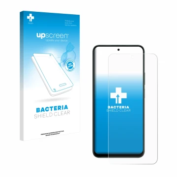 Face avant d’un emballage produit avec le logo de la marque upscreen. À côté, l’appareil Honor X7d 5G est représenté avec la p