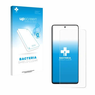 Face avant d’un emballage produit avec le logo de la marque upscreen. À côté, l’appareil Xiaomi Poco M7 Pro 4G est représenté 