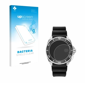 Face avant d’un emballage produit avec le logo de la marque upscreen. À côté, l’appareil Seiko Prospex SRPE37 est représenté a