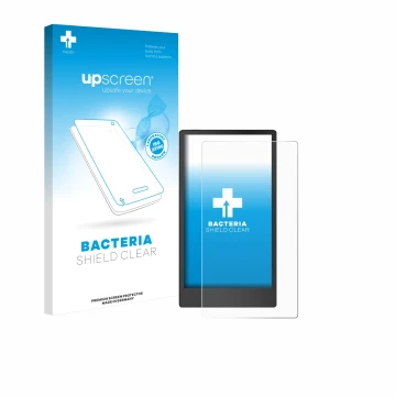 Face avant d’un emballage produit avec le logo de la marque upscreen. À côté, l’appareil reMarkable Paper Pro Move est représe