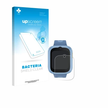 Face avant d’un emballage produit avec le logo de la marque upscreen. À côté, l’appareil TCL Movetime MT48 est représenté avec