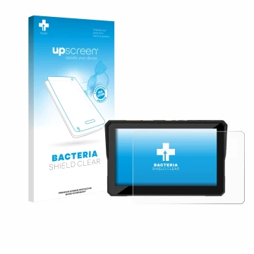Face avant d’un emballage produit avec le logo de la marque upscreen. À côté, l’appareil Carpuride W502 Pro 5
