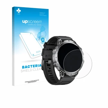 Face avant d’un emballage produit avec le logo de la marque upscreen. À côté, l’appareil LIGE EF13 1.85