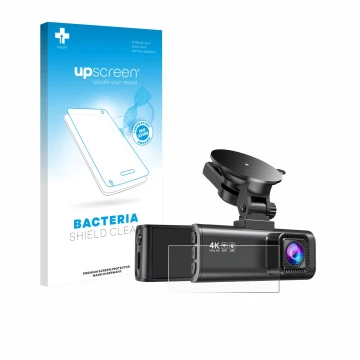 Face avant d’un emballage produit avec le logo de la marque upscreen. À côté, l’appareil Redtiger F7NP est représenté avec la 