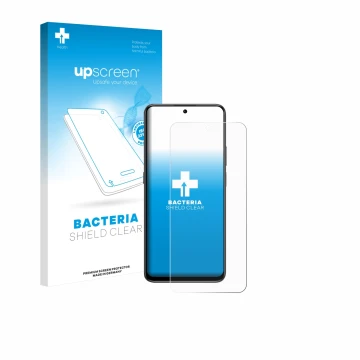 Face avant d’un emballage produit avec le logo de la marque upscreen. À côté, l’appareil Honor 400 Smart 4G est représenté ave
