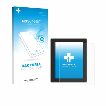 Face avant d’un emballage produit avec le logo de la marque upscreen. À côté, l’appareil Peterson Strobostomp Mini est représe