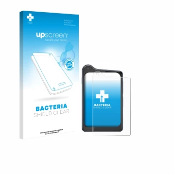 Face avant d’un emballage produit avec le logo de la marque upscreen. À côté, l’appareil Xiaomi Qin K25 est représenté avec la