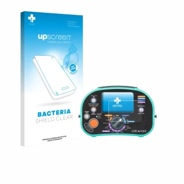 Face avant d’un emballage produit avec le logo de la marque upscreen. À côté, l’appareil Kewtech KT63DL est représenté avec la