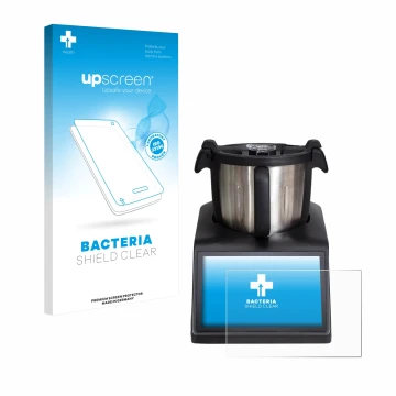 Face avant d’un emballage produit avec le logo de la marque upscreen. À côté, l’appareil Ufesa TotalChef RK10 est représenté a