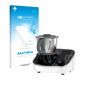 Face avant d’un emballage produit avec le logo de la marque upscreen. À côté, l’appareil TOKIT Omni Cook C2 est représenté ave