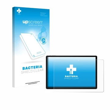 Face avant d’un emballage produit avec le logo de la marque upscreen. À côté, l’appareil Doogee U13 est représenté avec la pro