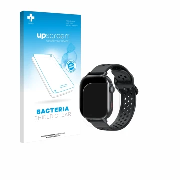 Face avant d’un emballage produit avec le logo de la marque upscreen. À côté, l’appareil Jugeman P131 2.06