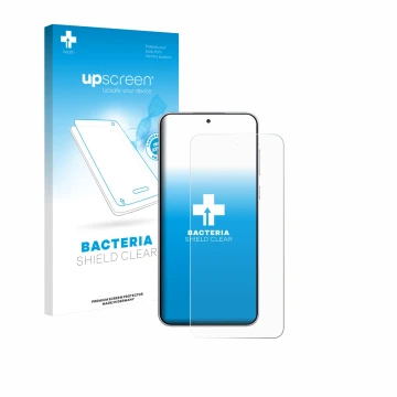 Face avant d’un emballage produit avec le logo de la marque upscreen. À côté, l’appareil OnePlus 15R est représenté avec la pr