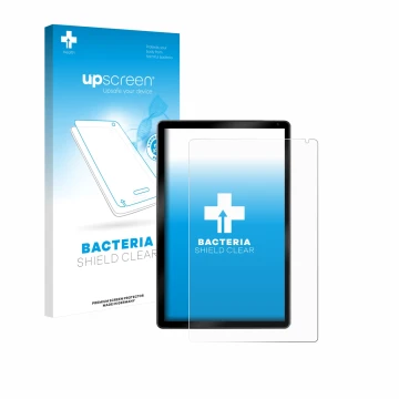 Face avant d’un emballage produit avec le logo de la marque upscreen. À côté, l’appareil Yicty C108 10.1