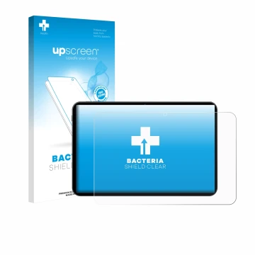 Face avant d’un emballage produit avec le logo de la marque upscreen. À côté, l’appareil Tabwee T60 PRO 13.4