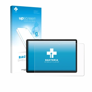 Face avant d’un emballage produit avec le logo de la marque upscreen. À côté, l’appareil Samsung Galaxy Tab A11 Plus WiFi 11