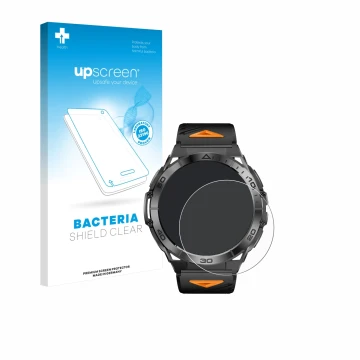 Face avant d’un emballage produit avec le logo de la marque upscreen. À côté, l’appareil Rogbid Titan K est représenté avec la