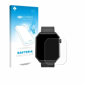 Face avant d’un emballage produit avec le logo de la marque upscreen. À côté, l’appareil Rollme Edge est représenté avec la pr