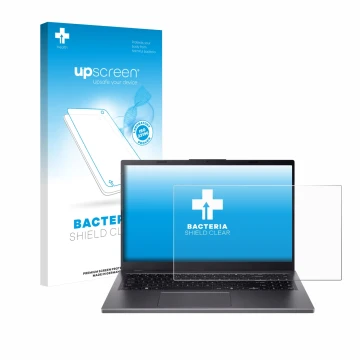 Face avant d’un emballage produit avec le logo de la marque upscreen. À côté, l’appareil Acer Aspire 15 A15-51 est représenté 