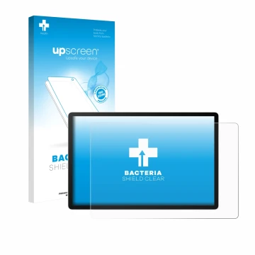 Face avant d’un emballage produit avec le logo de la marque upscreen. À côté, l’appareil Wacom MovinkPad Pro 14 est représenté