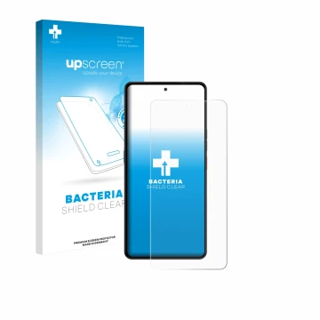 Face avant d’un emballage produit avec le logo de la marque upscreen. À côté, l’appareil Gigaset GS6 est représenté avec la pr